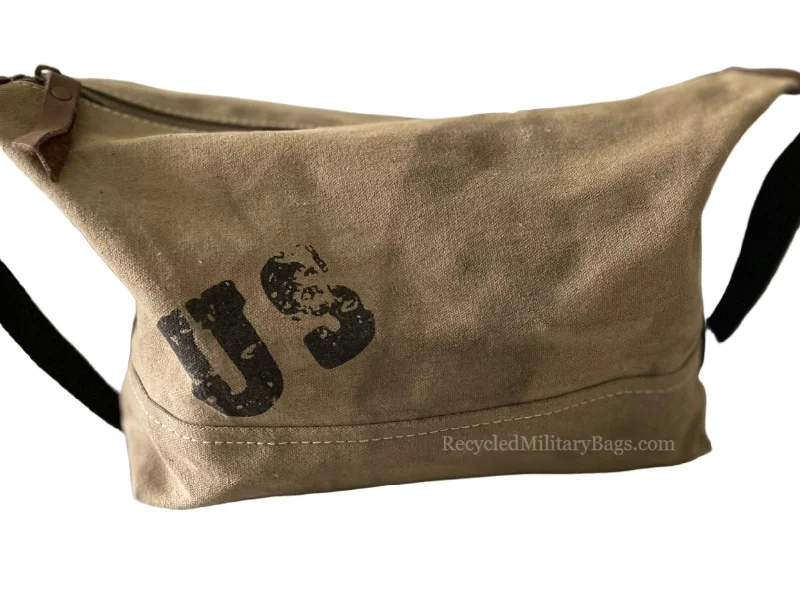 Military Canvas Dopp Kit, Travel Case, Shaving Kit or  Makeup Bag ~ Great Gift! Premium Handbags At Exclusive Prices