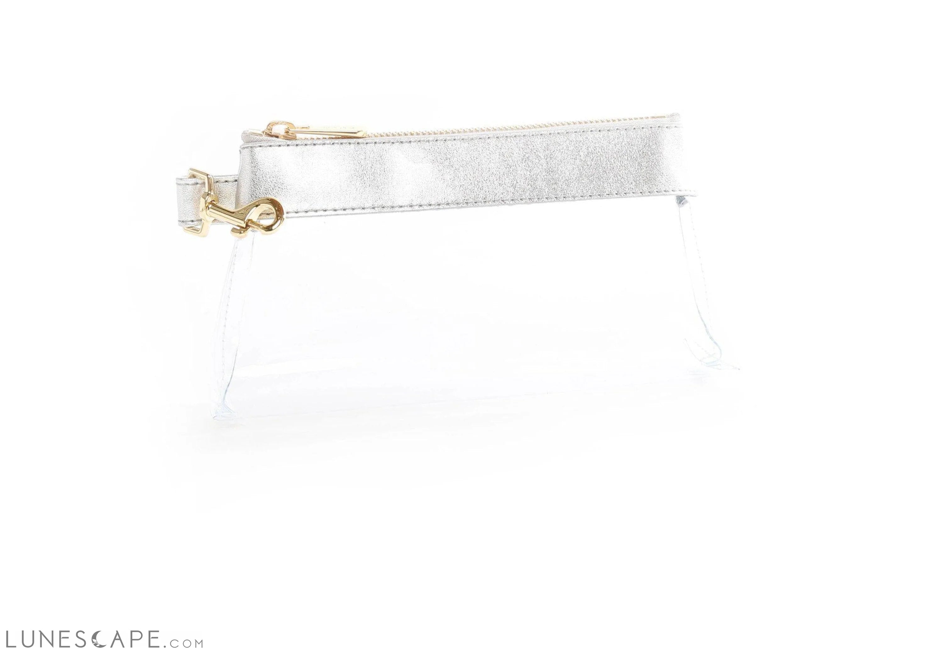 Stunning Silver CLEAR Bag  -Leather Trim Trendy & Timeless Bags, Now On Sale