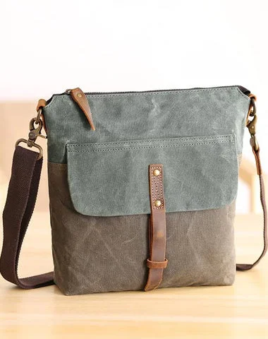 Wax Canvas Leather Mens Small Waterproof Vertical Green Side Bag Courier Bag Messenger Bag for Men The Perfect Bag Sale For A Seasonal Refresh Wax Canvas Leather Mens Small Waterproof Vertical Green Side Bag Courier Bag Messenger Bag for Men The Perfect Bag Sale For A Seasonal Refresh