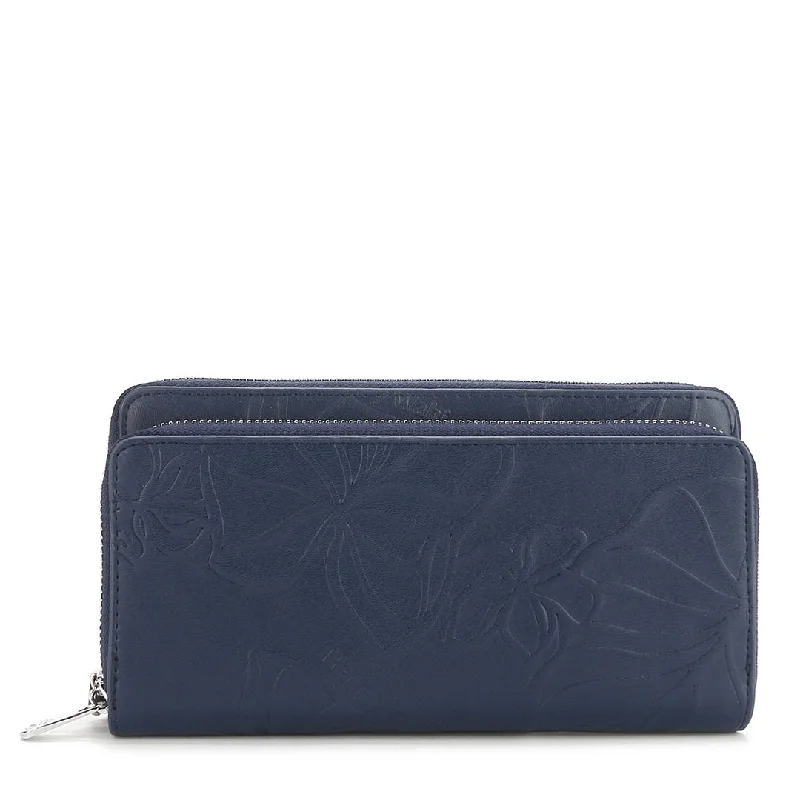 Wristlet Allison Kalo Embossed Navy Shop Stylish Bags At Unbeatable Prices