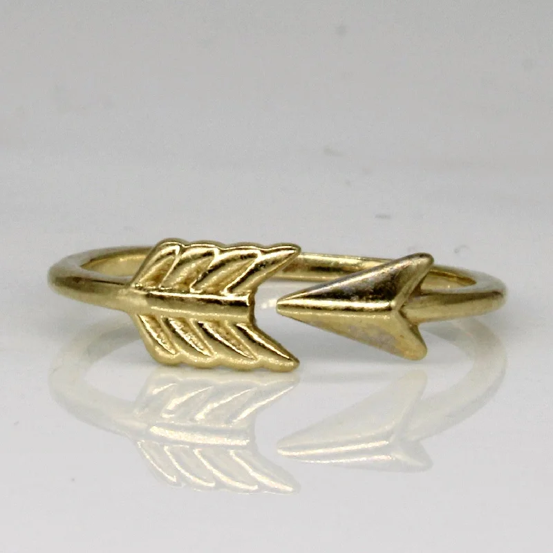 Personalized Jewelry At Special Discount Rates 10k Yellow Gold Arrow Ring | SZ 4 |