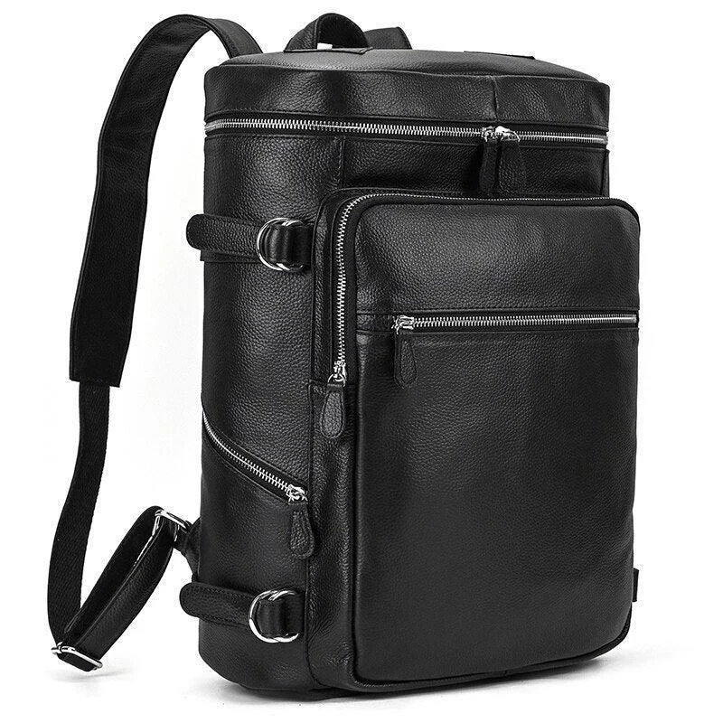 Black Or Brown Genuine Leather Mens Daypack Casual Backpack Luxury Handbags At Budget-Friendly Rates Black Or Brown Genuine Leather Mens Daypack Casual Backpack Luxury Handbags At Budget-Friendly Rates