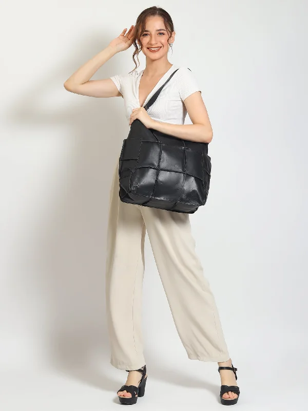 BLAZON - LEATHER PATCHWORK HAND BAG Stylish Totes With Special Discounts