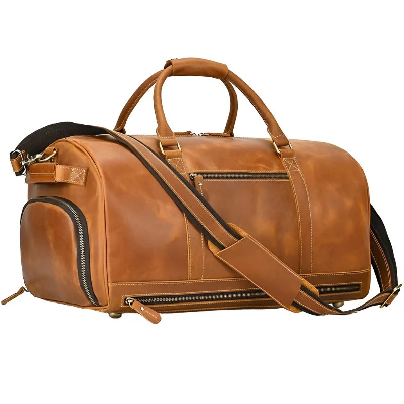 Crazy Horse Leather Large Travel Duffel Bag For Men And Designer-Inspired Bags, Best Prices Crazy Horse Leather Large Travel Duffel Bag For Men And Designer-Inspired Bags, Best Prices