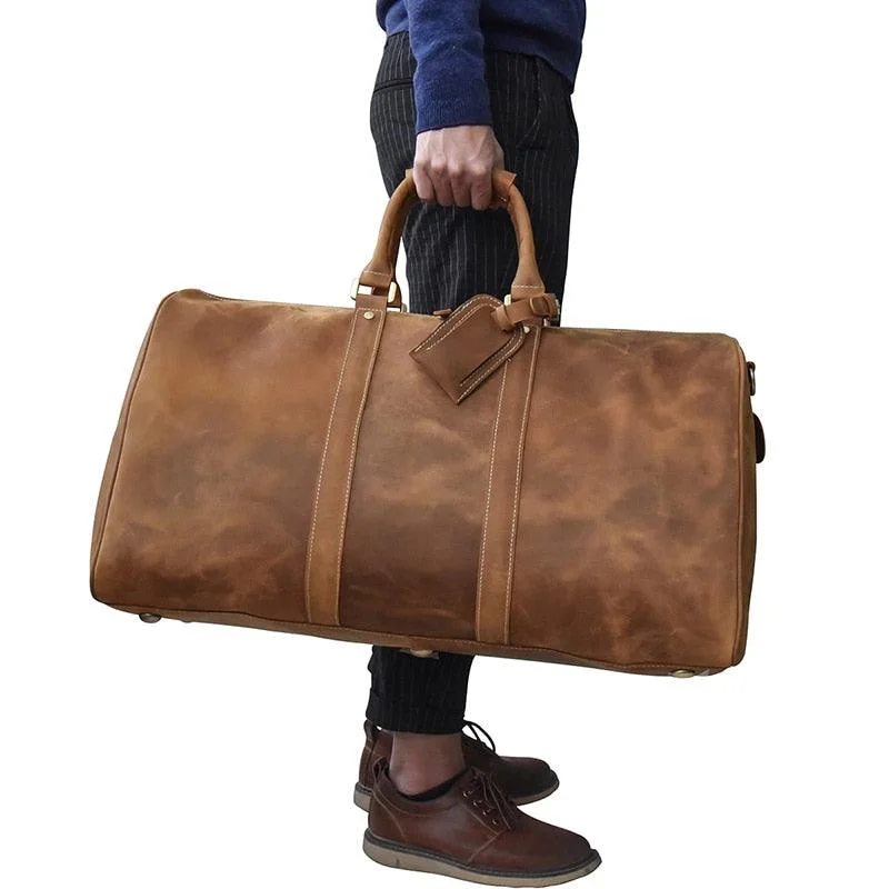 Crazy Horse Leather Travel Luggage Bag 20 - 24 Inch Limited-Stock Handbag Sale For A Stylish Look Crazy Horse Leather Travel Luggage Bag 20 - 24 Inch Limited-Stock Handbag Sale For A Stylish Look