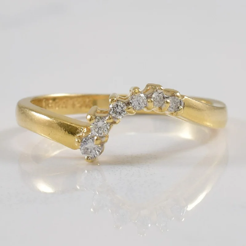 Dainty Floral Jewelry For Feminine Elegance Diamond Contour Ring | 0.12ctw | SZ 6.5 |