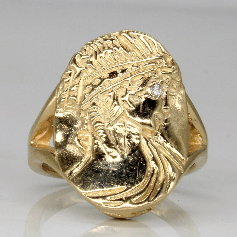High-End Jewelry, Now More Affordable Than Ever Diamond Portrait Ring | 0.02ct | SZ 8.5 |