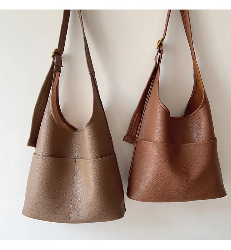 Elena Handbags Simple Leather Tote Bag Luxury Handbags, Budget-Friendly