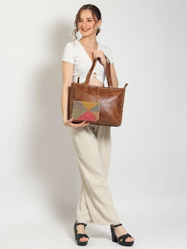 EZRA  - LEATHER HAND BAG Fashion Bags With Huge Discounts