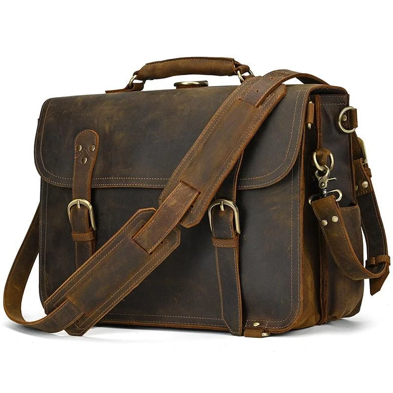 Genuine Leather Mens Briefcase Laptop Bag Vintage Luxury Meets Affordability – Shop Stunning Bags Now Genuine Leather Mens Briefcase Laptop Bag Vintage Luxury Meets Affordability – Shop Stunning Bags Now