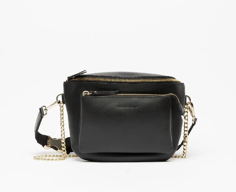 Ladies Leather Bum Bag Black Fashion-Forward Bags At Limited-Time Offers