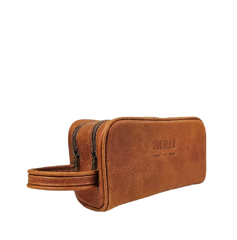 MBH Double Zip Toiletry Bag - Brown Must-Have Bags, Big Discounts