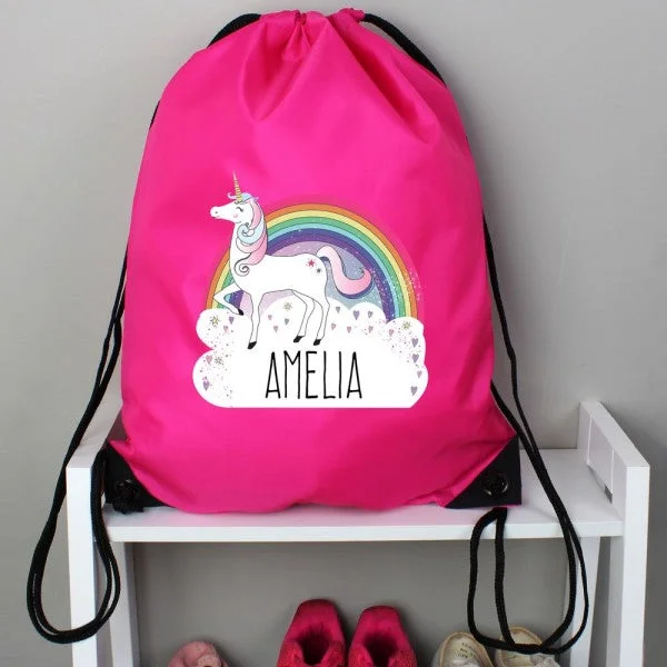 Personalised Unicorn Pink Kit Bag Statement Bags, Shop Today