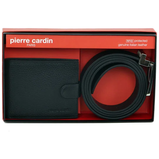 Pierre Cardin Mens Leather Wallet and Belt Gift Set PC3326 Black Trendy Purses At Exclusive Promotional Rates Pierre Cardin Mens Leather Wallet and Belt Gift Set PC3326 Black Trendy Purses At Exclusive Promotional Rates