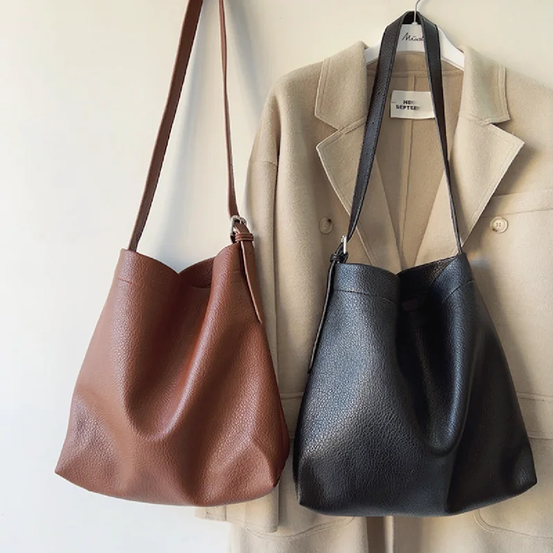 Elena Handbags Retro Bucket Leather Bag The Handbag Sale You've Been Waiting For