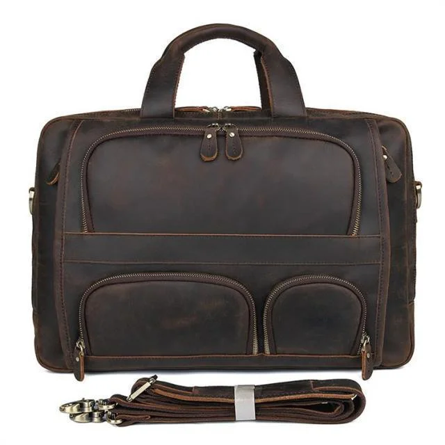 Vintage Leather Briefcase With Pockets Business Laptop Bag Sleek Bags, Perfect Prices Vintage Leather Briefcase With Pockets Business Laptop Bag Sleek Bags, Perfect Prices