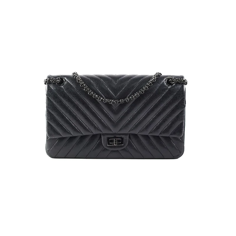 Evening Elegance Chanel Reissue Large 226 Chevron Calfskin High-End Bags, Low-End Prices