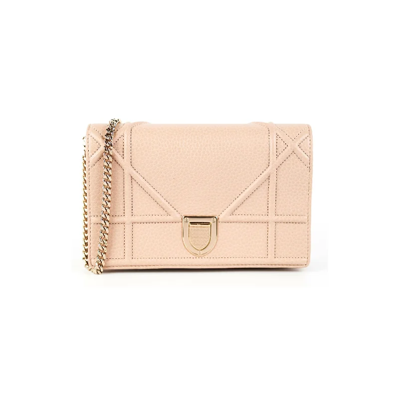 Fashion-Forward Dior Diorama Wallet on Chain WOC Beige/Pink Handbag Deals For Every Occasion