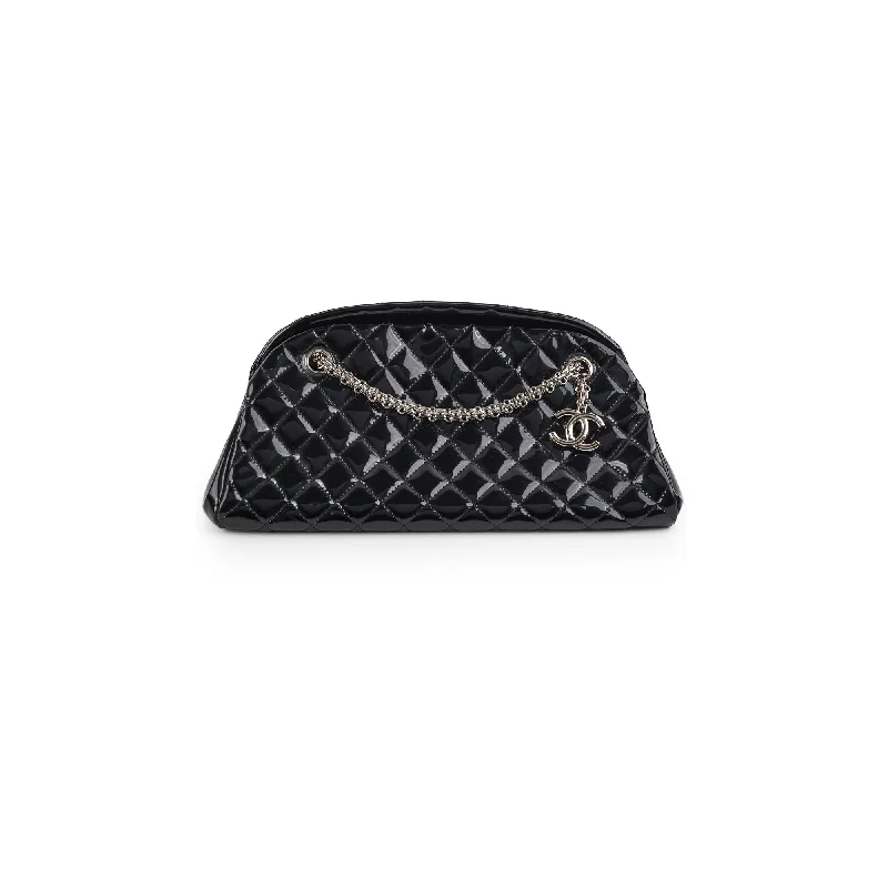 Luxurious Bags With Limited-Time Offers Chanel Just Mademoiselle Patent Bowling Black Bag Premium Handbags With A Touch Of Elegance