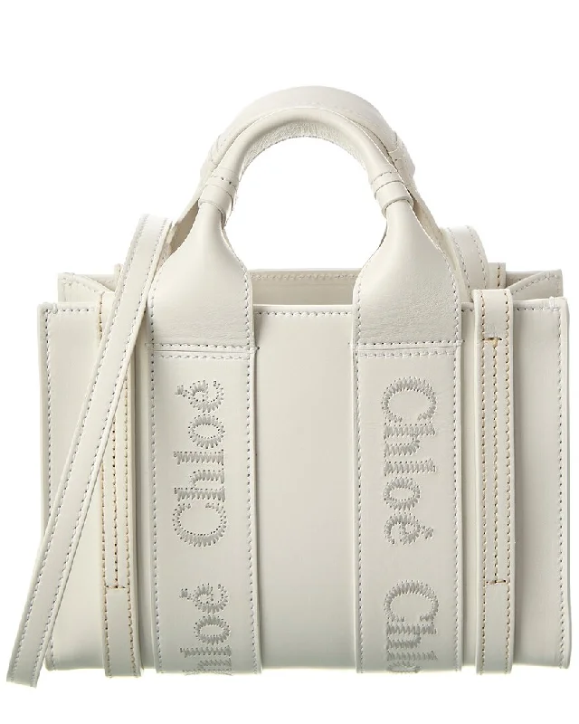 Best-Sellers Chloé Woody Mini Leather Tote Statement Bags With Exclusive Savings