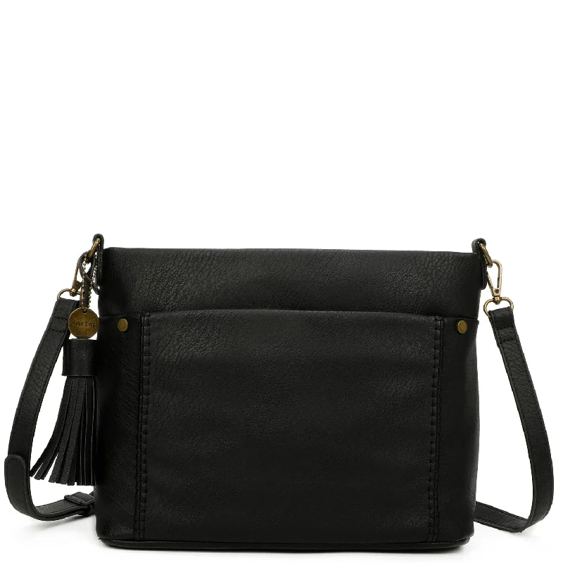 Inspired Bags For Luxury Fashion Lovers Christina Crossbody Vegan Leather Bag - Black Elegant Bags With Limited Stock Available
