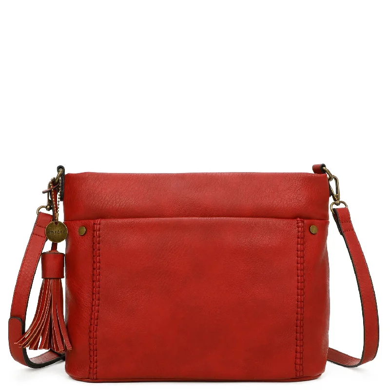 Contemporary Fashion Sale Christina Crossbody Vegan Leather Bag - Red Fashionable Bags With Special Seasonal Offers