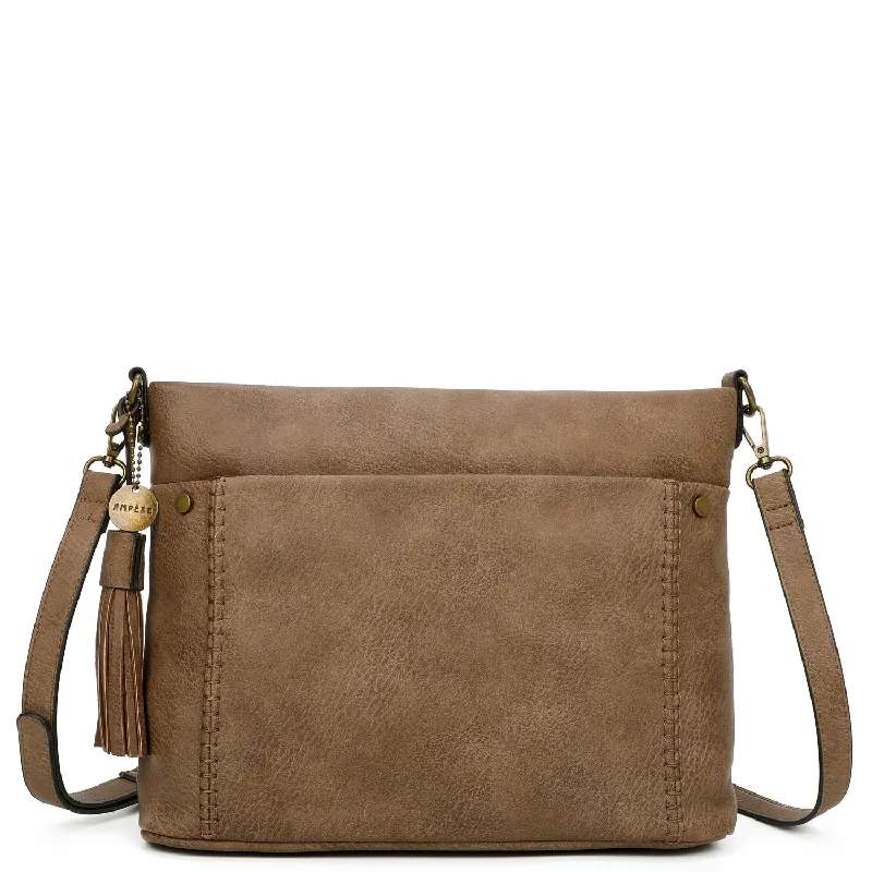 Fashionista Sale Christina Crossbody Vegan Leather Bag - Shiitake Brown Grab Your Favorite Handbags At Discounted Prices