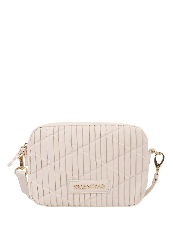 Designer Bags For Luxury Collectors Valentino Clapham Quilted Camera Crossbody Bag, Ecru Limited-Stock Handbag Sale For A Stylish Look