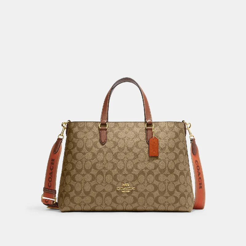 Ends Soon Coach Outlet Logan Carryall In Signature Canvas Affordable Luxury With Top-Quality Handbags