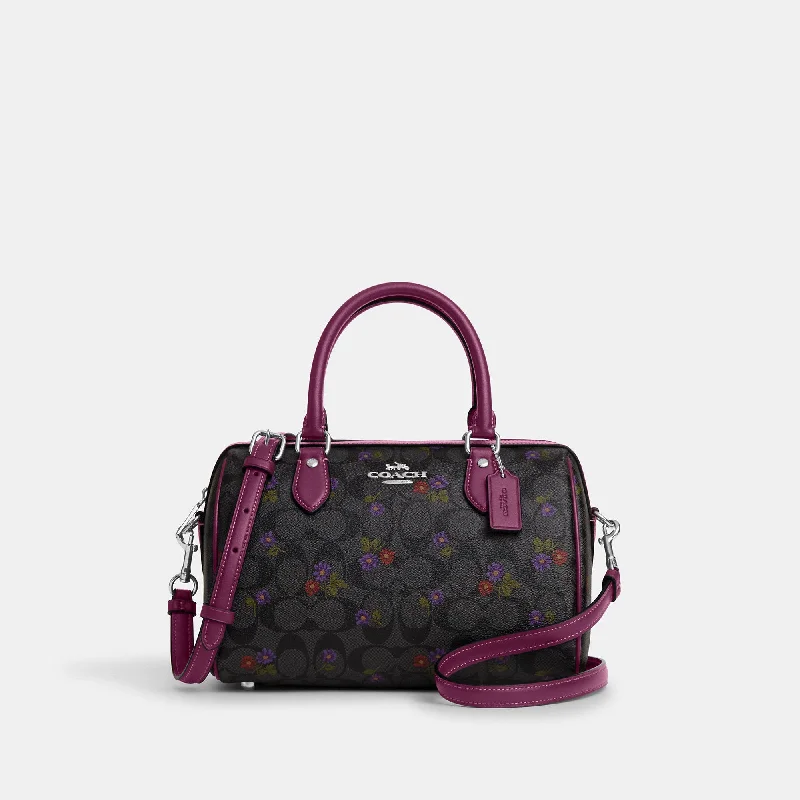 Durable Fashion Picks Coach Outlet Rowan Satchel In Signature Canvas With Country Floral Print Timeless Handbags, Flash Sale