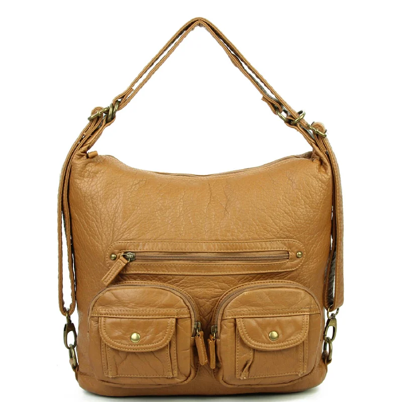 Hot Sale Convertible Crossbody Backpack - Brown Trendy Bags, Huge Savings