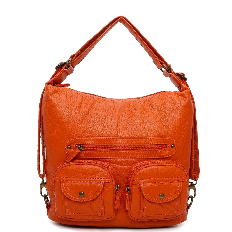 Bags With Seasonal Sales Convertible Crossbody Backpack - Orange Must-Have Bags, Big Discounts