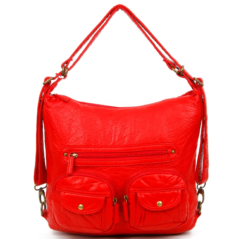 Luxury Fashion Discounts Convertible Crossbody Backpack - Red Fashionable Bags At Must-Have Prices