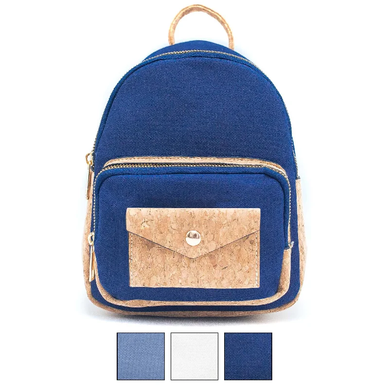 Holiday Gift Bags For Christmas Cork and Cotton Messenger Backpack- BAG-2079 Designer Bags At Lower Prices