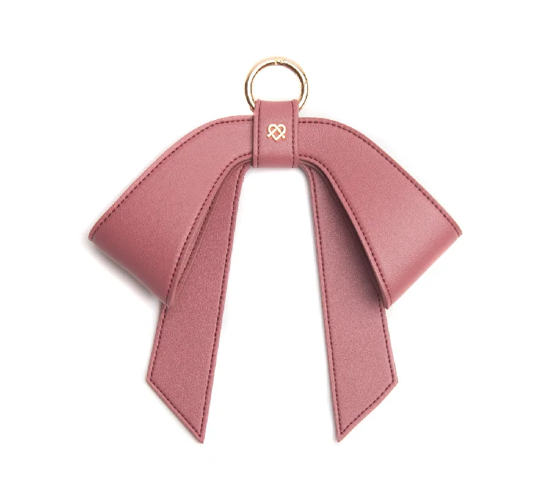 Seasonal Picks Cottontail Bow - Blush Leather Bag Charm Trendy & Timeless Bags, Now On Sale