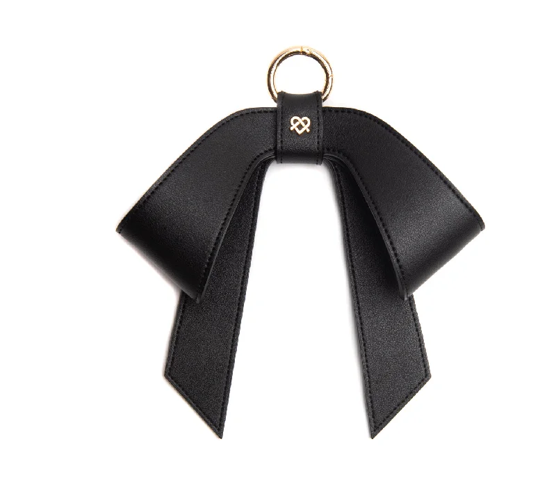 Shop The Hottest Deals Cottontail Bow - Black Leather Bag Charm Sleek Bags, Perfect Prices