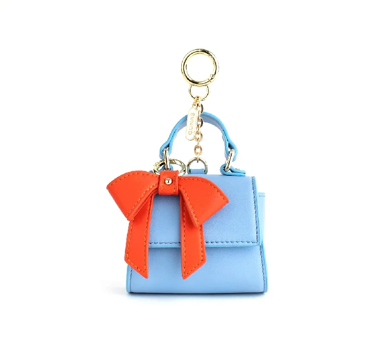 Wholesale Bags For Resellers Cottontail Mini - Blue Vegan Leather Bag Keychain Iconic Fashion Bags At Unbeatable Savings