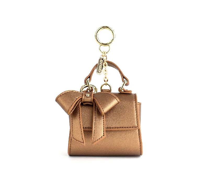 Stylish Bags For Fashion Bloggers Cottontail Mini - Bronze Vegan Leather Bag Keychain Your Perfect Bag At The Perfect Price