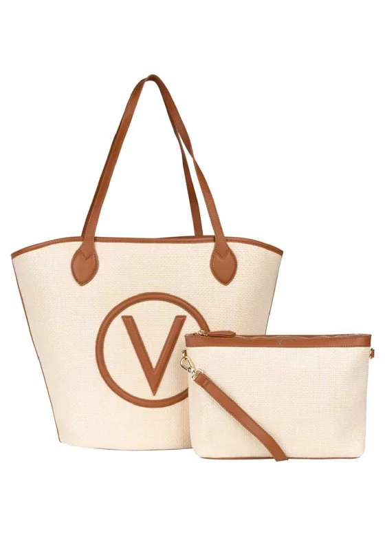 Exclusive Sale Valentino Covent Extra Large Tote Bag, Beige & Brown Trendy Backpacks With Big Discounts