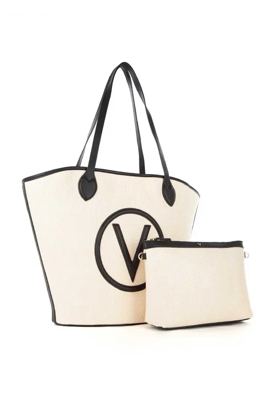 Spring Fashion Valentino Covent Extra Large Tote Bag, Beige & Black Designer-Inspired Bags At Reduced Prices
