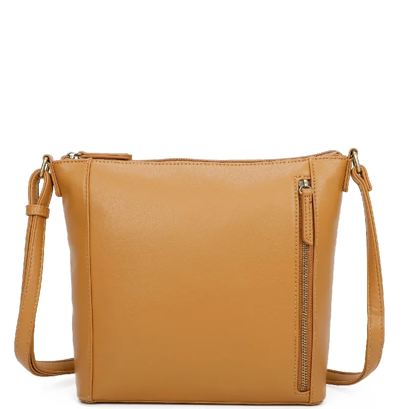 Explore What's New Daisy Biodegradable Vegan Leather Single Zip Classic Bag - Tan Elevate Your Style With Our Handbag Sale