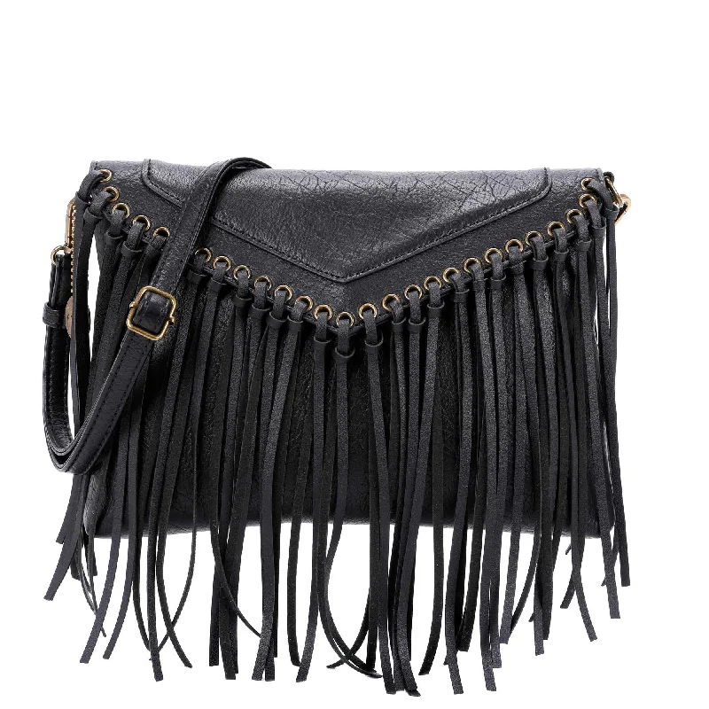 Trendy Pulse Dallas Fringe Crossbody Bag - Black Handbag Deals You'll Love