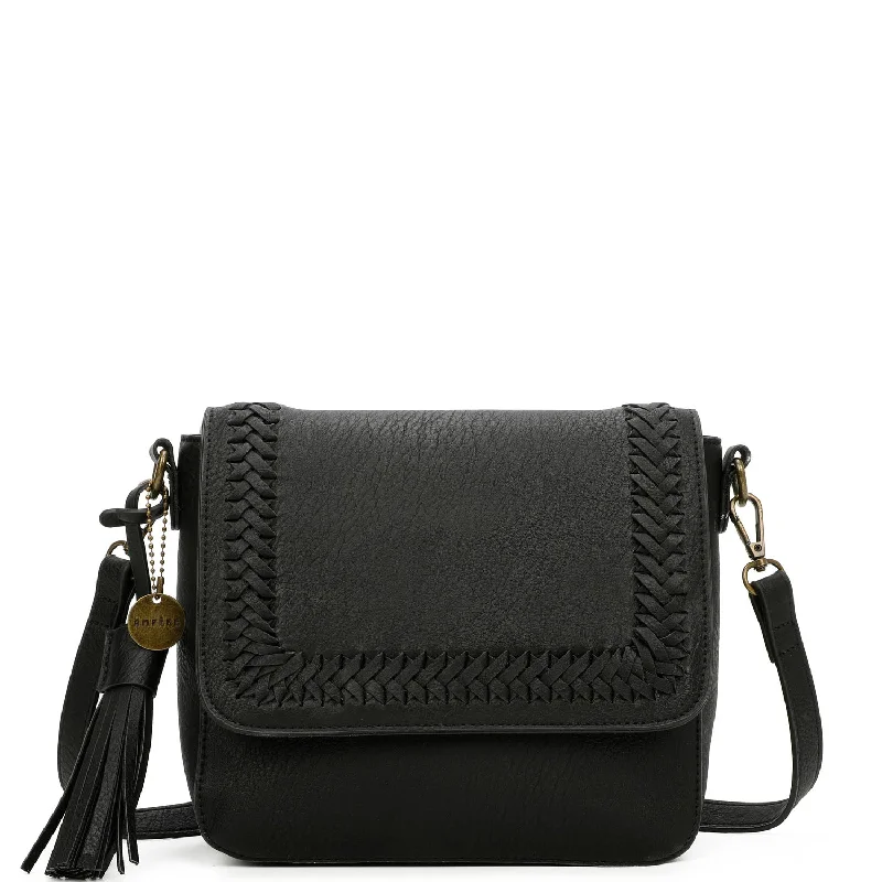 Holiday Glam Della Crossbody Vegan Leather - Black Stylish Handbags At Unbeatable Discounts