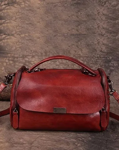 Massive Savings Vintage Womens Leather Handbags Red Side Bag Brown SHoulder Bag Purse for Ladies Statement Bags At Unbelievable Discounts – Shop Today