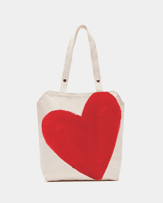 Get The Latest Trends Canvas Heart  Easy Tote Grab Stylish Bags Before They're Gone