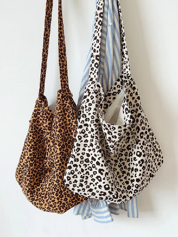 Luxury Bags Elena Handbags Leopard Print Canvas Fashion Shoulder Bag Everyday Handbags At Wallet-Friendly Rates