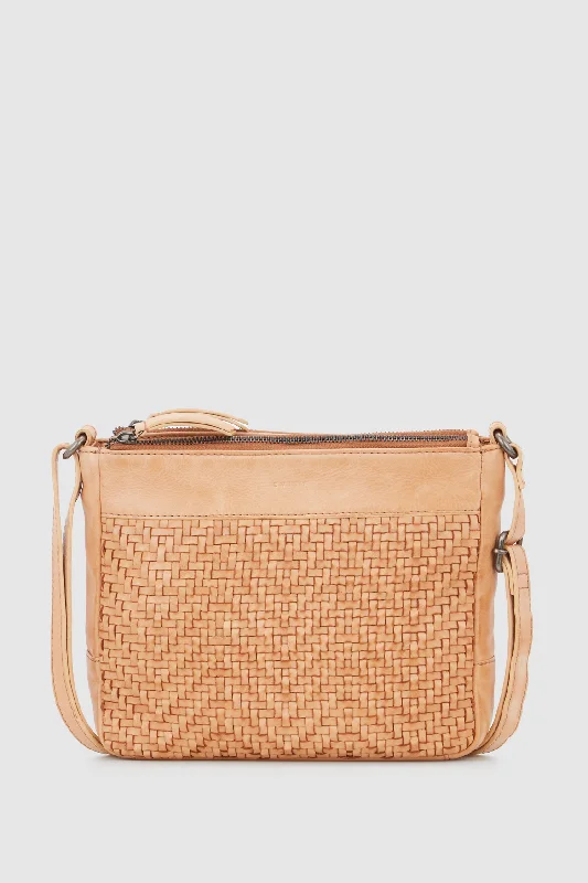 Everyday Elegance Sale Capri Leather Weave Crossbody Bag Flash Sale On Designer Bags