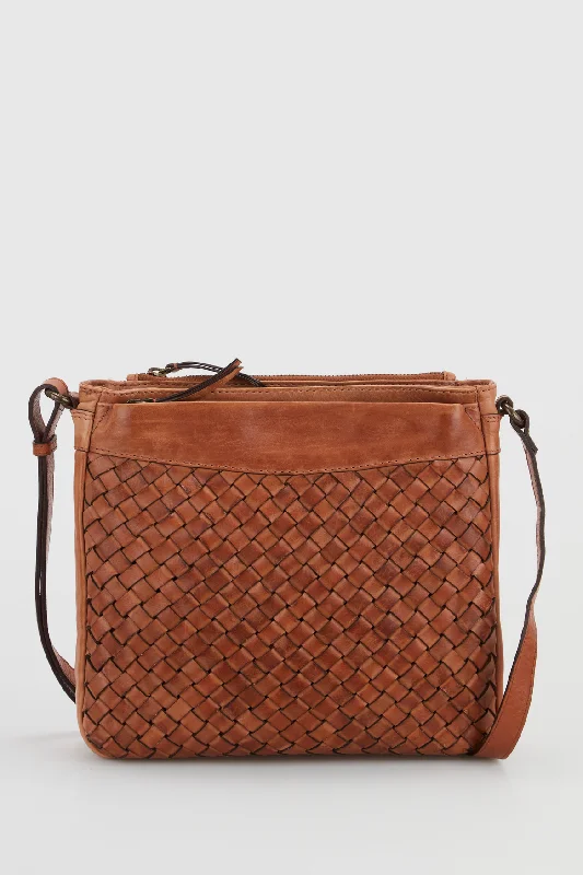 Step Ahead, Lead The Trend Palma Leather Weave Crossbody Bag Statement Bags, Shop Today