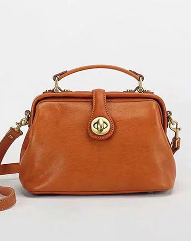 Ride The Style Wave Handmade Womens Tan Leather Doctor Handbag Purse Vintage Small Doctor Shoulder Bag for Women Fashionable Handbags, Limited-Time Deals