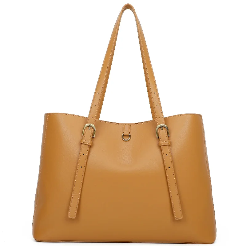 New Styles Just In Isla Biodegradable Vegan Leather with detachable bag XL Tote - Tan Iconic Handbags At Unbeatable Prices
